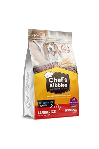 Chef`s Kibbles – Mini ve Küçük Irk Köpek Maması Kuzu Etli Pirinçli 2+1 Kg