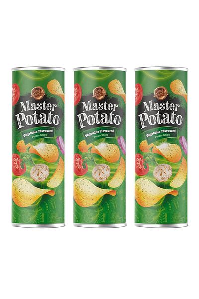 Master Potato Vegetable Condimented Chips 160 Gr 3 Pieces