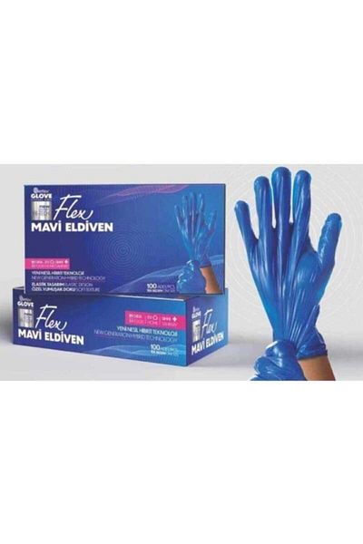 Reflex Flex Eldiven Flex Blue Gloves Midium Blue Gloves No Latex