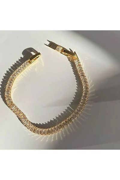 Butik Gold Steel Baguette Waterway Bracelet