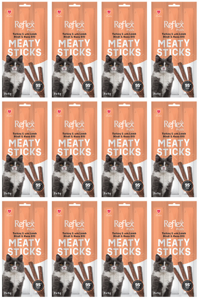 Reflex Kedi Ödül Sticks Hindi & Kuzu 3*5 Gr 12 Adet