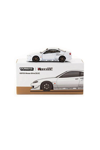 Tarmac Works & Vertex 1/64 Ölçek Model Araç T64G-023-WH Nissan Silvia S15 White Metallic / Lamley Sp
