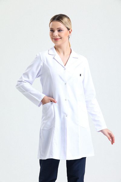 Ehil Classic Collar Long Length Slim Fit Doctor / Teacher Apron