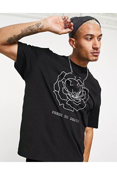 Ghedto Unisex majica Fresh To Death Oversize kroj crna