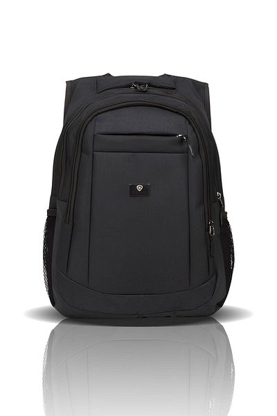 AVCA Unisex Black Water Resistant Adjustable Shoulder Strap Canvas Fabric Daily School & Travel Backpack