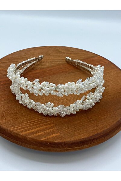 VENTUS ACCESSORIES Crystal Stone Διπλό Νυφικό Βραδινό Φόρεμα Χένα Στέμμα