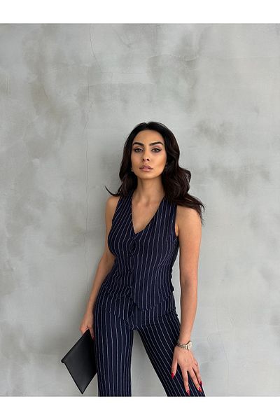 badibadii Vest Striped Trousers Set