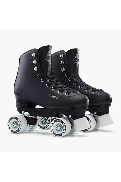 DOGASTR Skates Four Wheels - Black - Quad 100 Oxelo