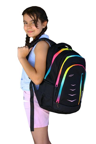 TREND Unisex Children's Black Integrated School Bag 9837