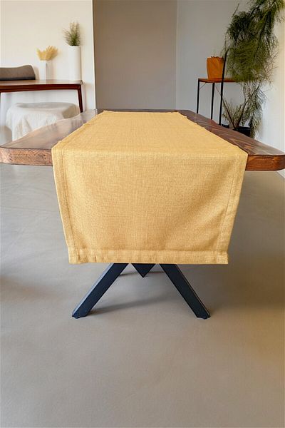 Soyoe Vintage Natural Runner Tablecloth - American Service, 40x140