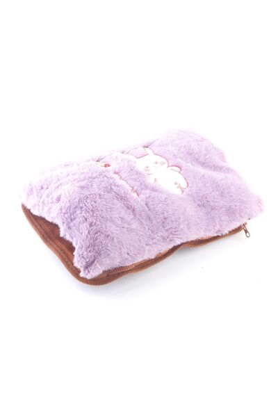 Keyfi Sepet Elektrikli Sıcak Su Torbası Peluş Sevimli Figürlü Desenli Tavşanlı Sıcak Su Torbası