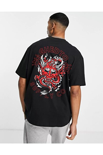 Ghedto Tricou oversize unisex Ronin negru