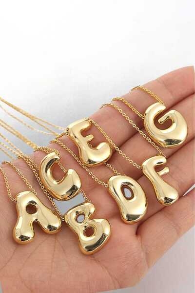 ESUSO قلادة على شكل حرف S مطلية بالورود مكونة من 16 حرفًا للنساء، قلادة، لا ت...