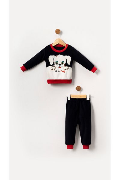 Bubito Mini Dog Fleece Winter Suit for Baby Boy and Child - Black
