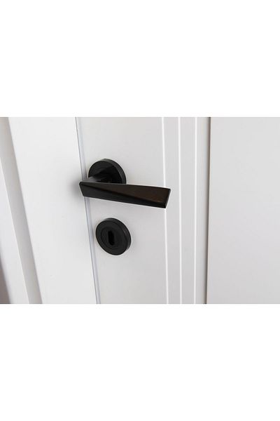 UGS Ticaret Black RounD Rosette Prism Door - for Room (insiDe-outsiDe Set)