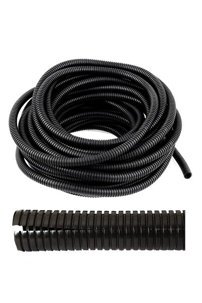 CevHers 17mm Flexible Black Spiral Hose Cable - Slotted Concealment Insulatio...