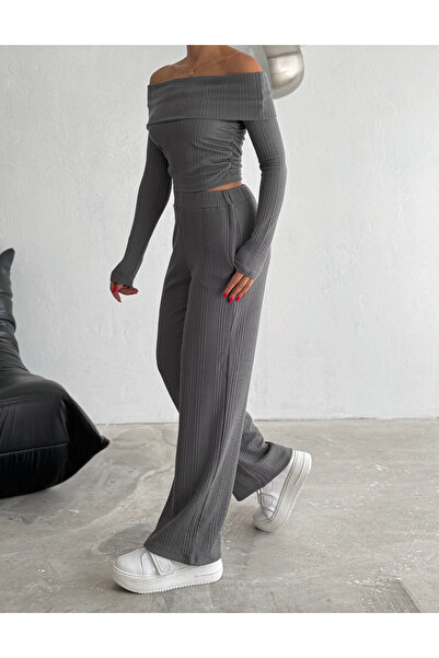 badibadii Madonna Collar Women's Blouse and Trousers Set