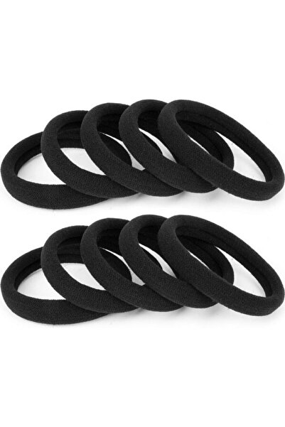 E&B SHOPİNG E&b Shopping Kadın 8'li Siyah Ultra Esnek Bilek Lastik Toka