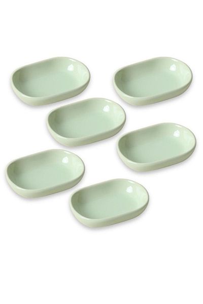 Keramika Nile Green Noyan Boat Snack Bowl - 11 Cm, 6-piece Msh