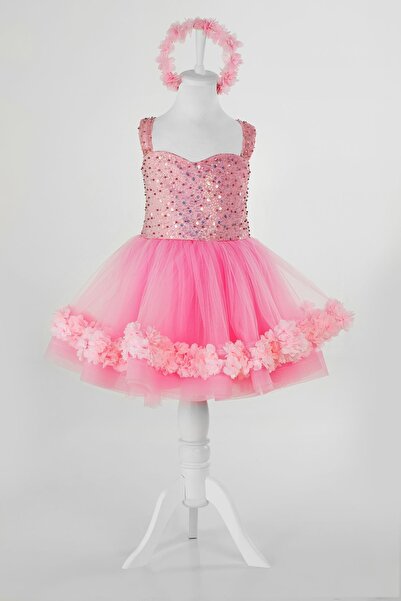 modabesta İncili Dantelli Çocuk Abiye Elbise