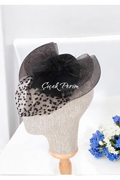 SavBrand Șapcă de mireasă cu buline negre - Vualet Trend