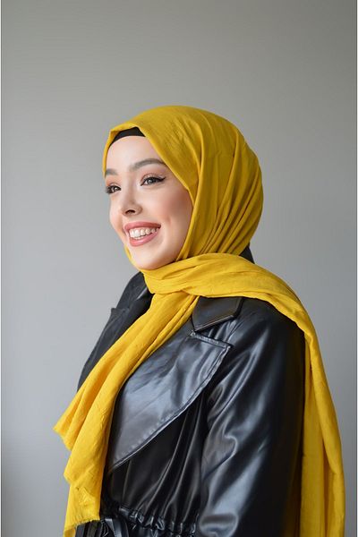 HeavenlyScarfs Yellow Bamboo Crash Shawl