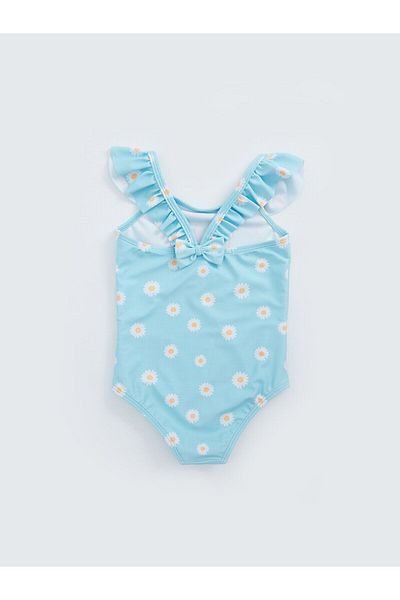 LC Waikiki LCW Daisy Duck εμπριμέ μαγιό με λαιμόκοψη για κοριτσάκι