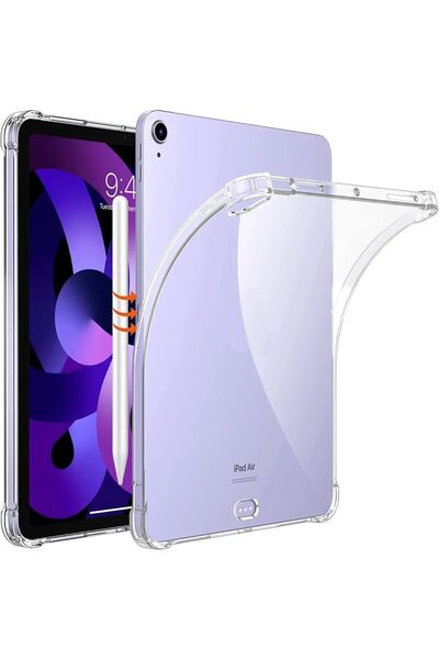 Fogy Ipad Air 11 Inç M2-m3 2024-2025 Uyumlu Korumalı Şeffaf Silikon Kılıf A2902