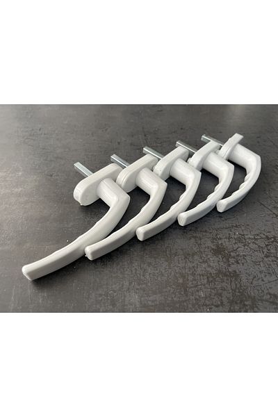 FERSAN AKSESUAR 5 Pieces White Pvc Plastic Window Handle