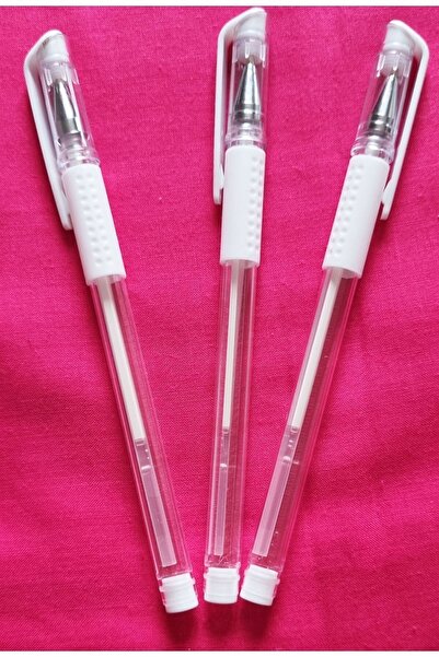 Modellino Beyaz Yazan Jel Tükenmez Kalem 3 Adet