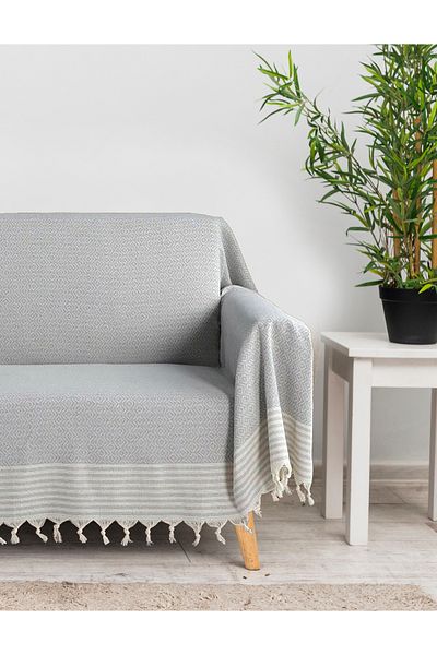 Kubalhome King Size Gray Organic Buldan Cloth That Knits Her Arms 180 X 300 Cm Sofa Sofa Diwan Sofa Bed Cover
