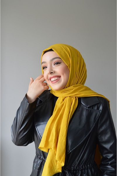 HeavenlyScarfs Yellow Bamboo Crash Shawl
