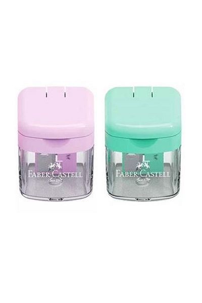 Faber Castell Faber-Castell 2 Pieces Single Compartment Mini Box Pencil Sharpener