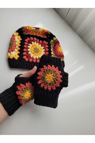 El örgüsü Set mănuși și berete croșetate pentru femei - pentru croșetat