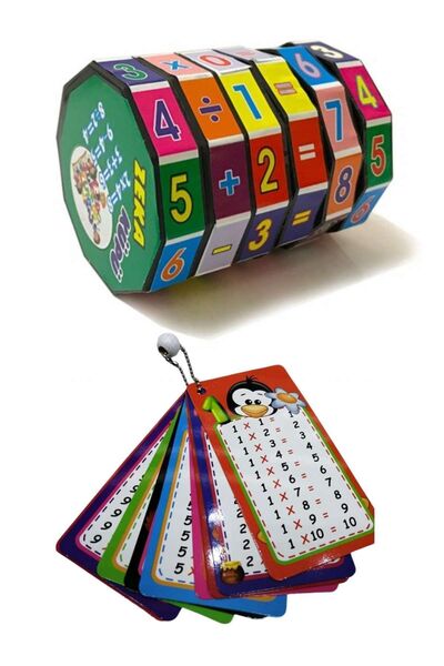 Esmay Onluk Taban Blokları Arıtime Hediyeli Çarpım Tablosu Matematik Çarkı Anahtarlık Top Üfleme Oyunu