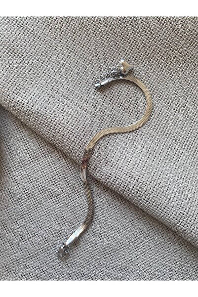 stainles steel STAİNLESS STELL İTALYAN EZME ÇELİK ZİNCİR BİLEKLİK, 316L KARARMAZ ÇELİK BİLEKLİK 17+5 cm Uzunluk