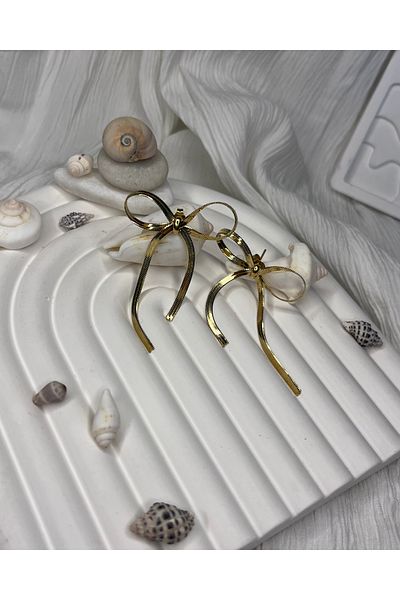 MOD10 Italian Chain Ribbon Steel Earrings