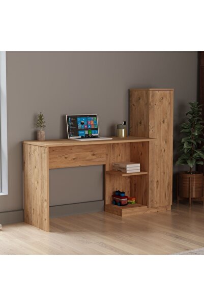 AYMOBSAN Rita Çalışma Masası Kitaplık Raf Atlantik Çam