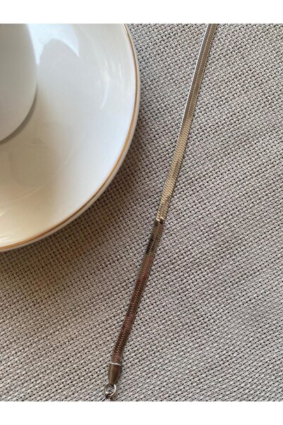 stainles steel STAİNLESS STELL İTALYAN EZME ÇELİK ZİNCİR BİLEKLİK, 316L KARARMAZ ÇELİK BİLEKLİK 17+5 cm Uzunluk