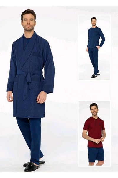 PATALYA Σειρά Pijalüx 5 τεμαχίων - Robdöşambar Σετ 3103 Navy Blue
