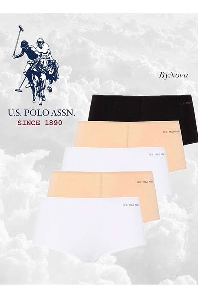 U.S. Polo Assn. U.S. Polo Assn. Pantaloni scurți de lenjerie intimă pentru femei, 5 bucăți - colorați, MER.6Q7.D92.DOE.CYOB.BFF/4