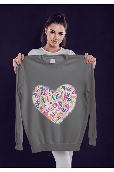 LAND MODA Φούτερ με στάμπα Oversize - Gir