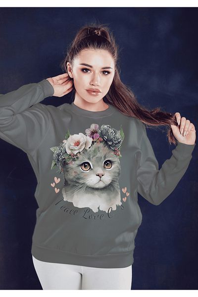 LAND MODA Φούτερ με στάμπα Oversize - Gir