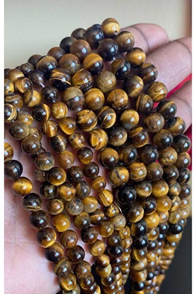 ella'nın çarşısı Ochi de tigru de 8 mm - Mărgele din piatră naturală. 1 Șir d...