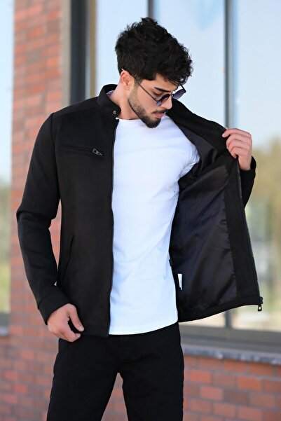 Stilkombin Göğüs Fermuarlı Hakim Yaka Süet Mevsimlik Mont Pldp 2904_60061