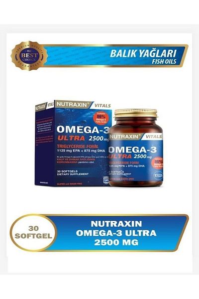 Nutraxin Omega-3 Ultra 2500 Mg 30 Softgels