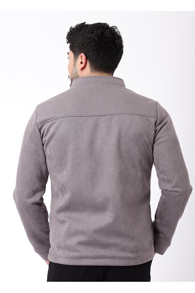 Stilkombin Hakim Collar Suede Seasonal Coat - Chest Zippered PLDP 2904_60061