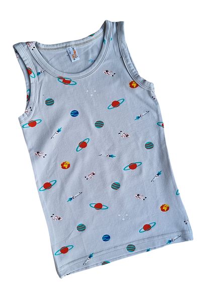elmas kids Boy's Gray Space Pattern Athlete Boxer Set