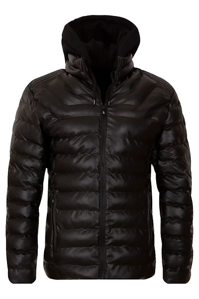 gm giyimarket Кожено яке Slim Fit Puffer
