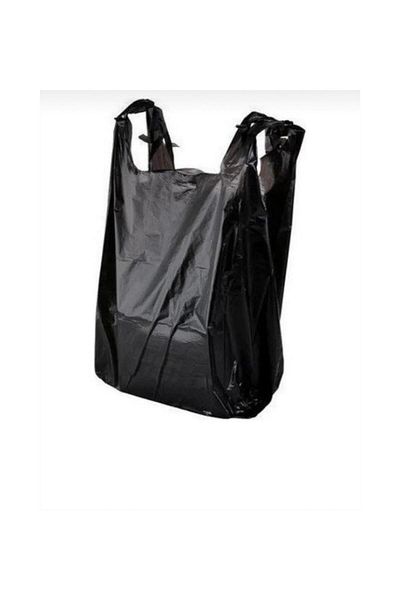 ANIL AMBALAJ Thick Black Bag Large Size 25 Pieces of Hırırır Athlete Bag Market Manav Bag Garbage Bag